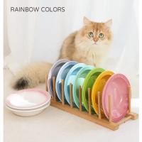 Tazón De Alimentos Para Gatos Amplio Y Elevado Anti-Vómitos Alivio Del Estrés De Puntas De La Barba Feeder De Cerámica Para Perros Y Gatos - details 7
