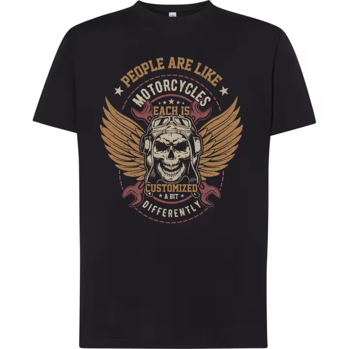 People Is Like Motorcycles Camiseta Hombre Manga Corta Algodón 160 Gramos - 1