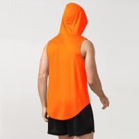 Top De Entrenamiento Con Capucha Para Hombres Top De Correr Mesh Secado Rápido Sin Mangas Deporte Al Aire Libre Baloncesto - details 5