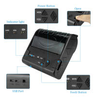 Marzono Impresora Térmica De Recibos Portátil Impresora Termica 80mm Impresora Termica Tickets Comandas Bluetooth Profesional Impresora Termica Portatil Etiquetas Pequeña Mini Impresora Pegatinas - details 5