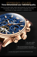 Reloj Mecánico Para Hombre OLEVS 6658 Con Fase Lunar Y Luminosidad Resistente Al Agua De Cuero Acero Inoxidable Y Dial Luminoso - details 10