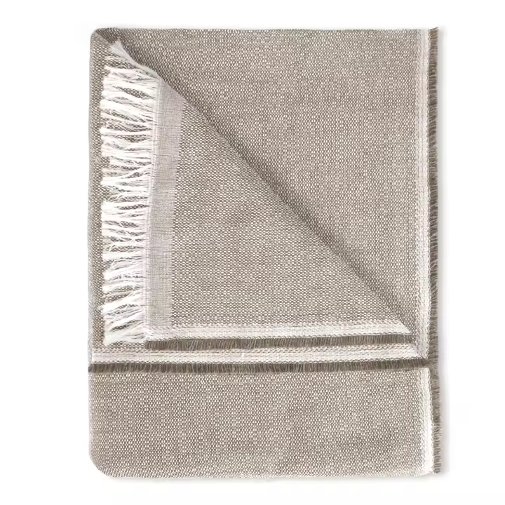 Colcha verano Plaid Multiusos 50% Algodón 50% Poliéster, Jarapas para Sofá, Liso y Rayas. Ideal para decorar Plaid Cama. Plaid Sofá, Manta Cubre Sofá Foulard Manta Sofá, - 1