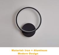 Indoor Wall Light LED 13W Round Wall Lamp Black Warm White 3000K Modern for Bedroom Living Room Staircase Hallway AC 220V [Energy class A +] - details 5