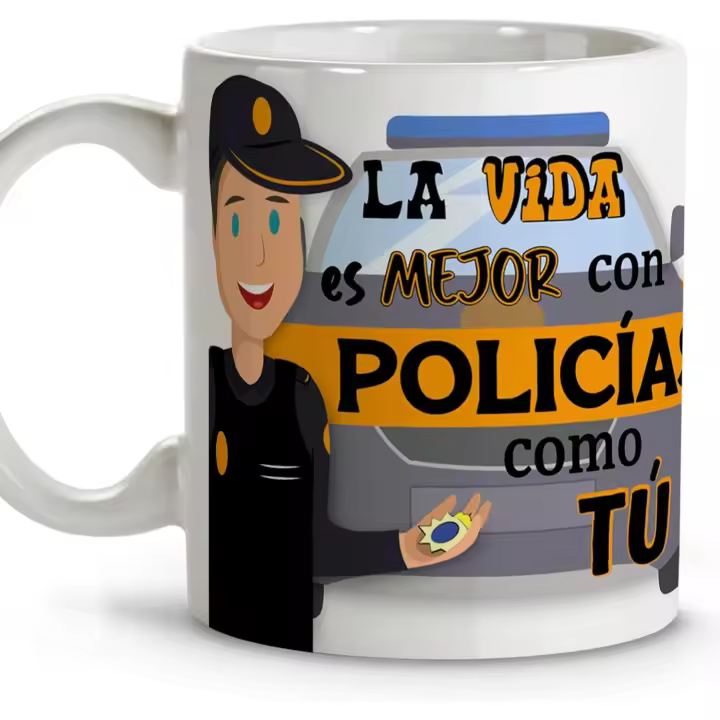 Taza Policía Local y Nacional – Tazas Originales y Personalizadas para Regalar – Regalo Único para Policías – Taza de Cerámica 330 ml – Detalle Perfecto para Profesionales de la Policía - 1