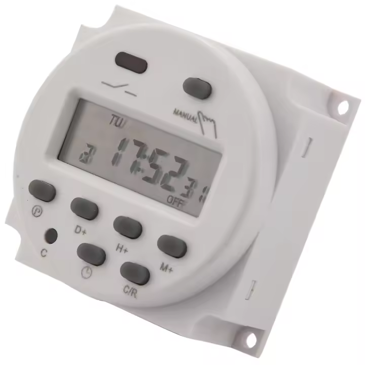 DC 12V LCD Digital de Potencia Programable Temporizador de Tiempo Relé 16A Amperios - 1