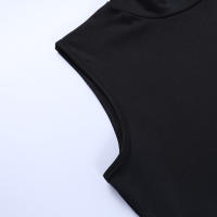 Vestido Bandage Sin Mangas Para Mujer Negro Elegante Y Sexy De Verano Vestido De Fiesta Club Espalda Descubierta Cintura Ajustada Midi - details 7