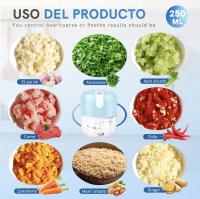 Picador Eléctrico Blanco de Alimentos Recargable USB 250 Ml - details 2