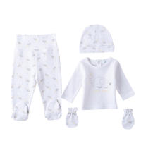 Amomi Primera Puesta Recién Nacido Unisex Algodón 4 Piezas Elefante - details 0