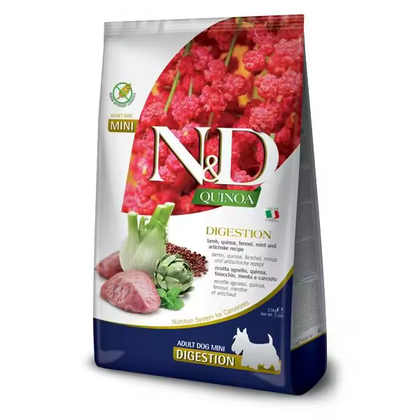 FARMINA N&D DOG QUINOA DIGESTION CORDERO MINI 800GR - 1