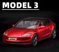 Nueva 2024 Tesla Model 3 En Miniatura 1:32 Coche De Juguete De Aleación Con Sonido Y Luz Metal Casting Para Niños Vehículo - details 0