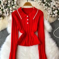 Conjunto De Dos Piezas Para Mujer REALEFT Otoño Invierno Traje De Pista De Correr Polo Collar Suéter Y Falda Skater A-line Nuevo 2024 - details 22
