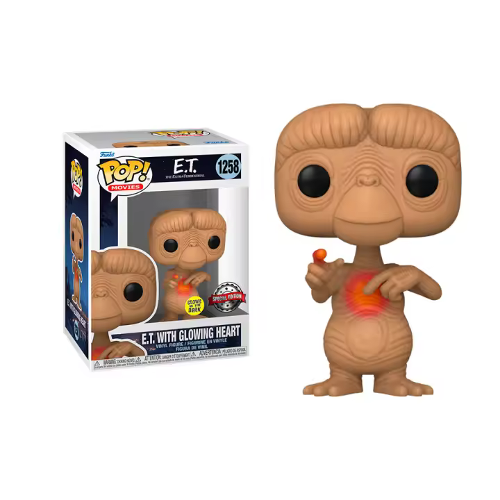 Funko E.T. ET Extraterrestre Extraterrestrial   Exclusivo 1258 Pop Vinyl corazón Glowing heart GITD - 1