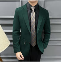 Chaqueta De Patoleta Verde Rayada Para Hombre Alta Calidad Moda Senior Primavera Otoño Casual Elegante Para Negocios - details 11