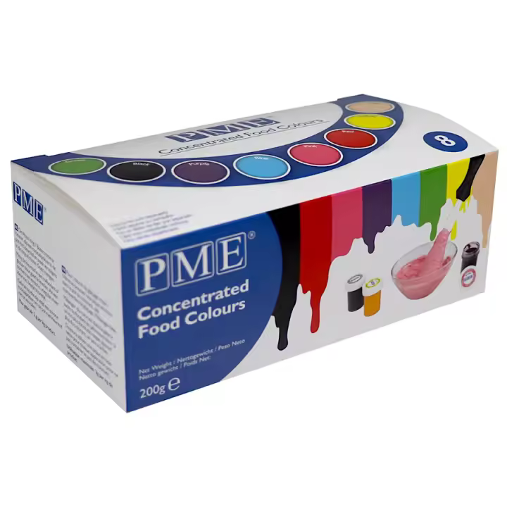Glotomania - Set de 8 Colorantes en Pasta PME - Colores Intensos - Alta Concentración - 1