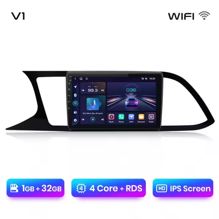Junsun Android 13 inalámbrico CarPlay Android Auto Radio para Seat Leon 2015 2016 2017 2018  coche Multimedia navegación GPS autorradio - 1