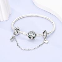 Cadena De Seguridad De Plata Esterlina 925 Estrella Luna Corazón Bordeado Con Clip De Silicona Para Pulsera Original Joyería DIY Regalo - details 14