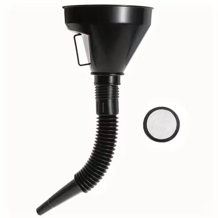 Funel De Combustible Automotriz Multifuncional Flexible 1 Pc Herramienta Antiefusión Para Recarga Y Cambio De Aceite Con Boca Ancha Y Manija - 1
