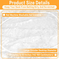 Funda Redonda De PVC Impermeable Y Antiaceite Con Borde Elástico Para Mesa Protección Fácil De Limpiar Para Hogar Y Eventos - details 7
