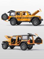 Jeep Wrangler Rubicon De Escala 1:22 Para Niños Modelo De Coche De Aleación Con Sonido Y Luz Juguete De Vehículo De Metal Sin Batería - details 4