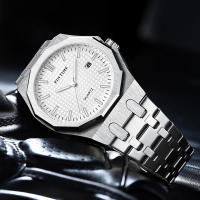 Reloj De Hombre Clásico Y De Moda Con Movimiento De Cuarzo Acero Inoxidable Resistente Al Agua 30M Casual Elegante - details 6