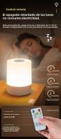 Lámpara De Noche LED Táctil Con Control Remoto Y Tiempo Para Dormitorio Y Habitación De Bebé Iluminación Decorativa Para Mesa Lámpara De Descanso Al Lado - details 8