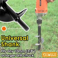 Garden Auger, Hex Shank Stainless Steel, Thermal Auger, Dig Holes Cultivate Deeply, Convenient Planting Tool for Flower Planting Trees Shrubs (Dia: 8cm L: 30cm) - details 2