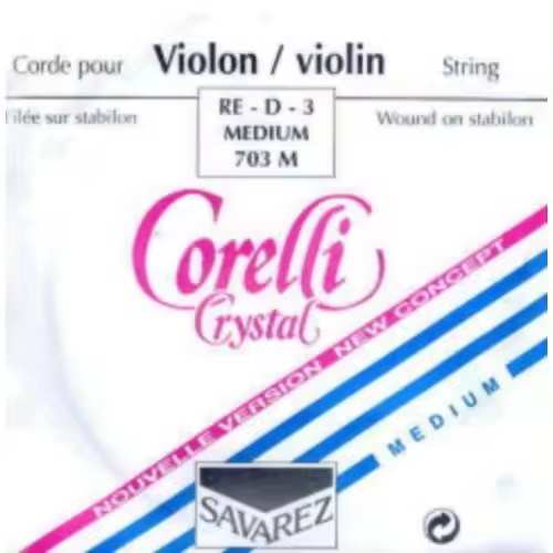 CUERDA VIOLIN-Savarez (Corelli Crystal 703M) (Aluminio) 3ª Medium Violin 4/4 - 1