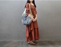 Vestido Blanco De Moda De Verano Para Mujer Tejido Suave Manga Larga Suéter Elegante Con Bolsillo Estilo Casual Longitud Hasta La Rodilla - details 11