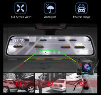 Cámara De Coche Con Pantalla Táctil De 10 Pulgadas 1080P DVR Grabadora De Video Espejo Dual Lente Streaming Grabadora De Conducción Negro - details 10