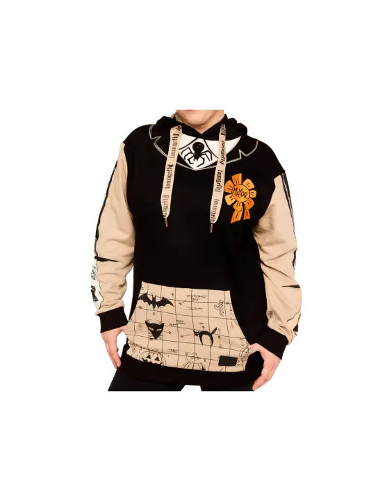 ▷ SUDADERA PREMIUM LARGA CON CAPUCHA DE PESADILLA ANTES DE NAVIDAD TALLA XL by Pequeños Gigantes - 1
