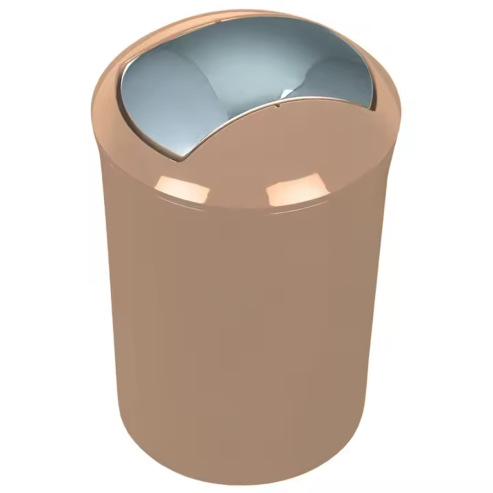 Cubo de basura SPIRELLA colección Sydney color marrón arena acrilico  (5L) - 1