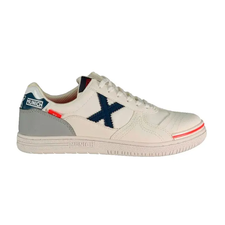 Munich G-3 Kid 436 Zapatilla Fútbol Sala Niño blanco/azul/gris - 1