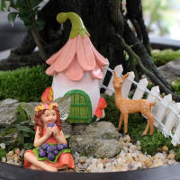 Set De Mini Faeitas Comiendo Bayas Adornos De Jardín De Resina Estatuas De Hadas Para Exteriores Decoración De Césped Y Patio - details 11