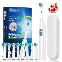 Cepillo De Dientes Eléctrico Recargable Para Adultos Con 8 Cabezas De Limpieza Suave Rotatoria Segura Y Eficiente Para Cuidado Oral Diario - details 1