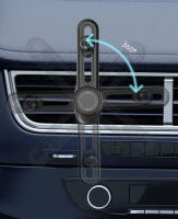 Soporte De Teléfono Móvil Para Ventilador De Coche Universal Clip Montaje Con Cabeza De Bola De 17 Mm Y Gancho Espiral Base Para GPS - details 3
