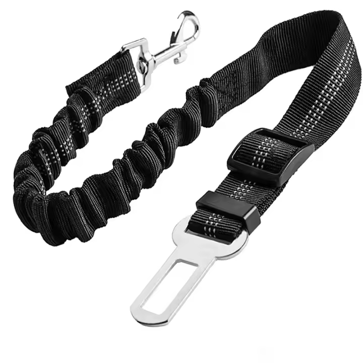 Cinturón De Seguridad Para Coche Para Perros Pequeños Y Grandes De Nylon Duradero Ajustable Con Reflectores Para Viajes Cómodo Para Bulldog Francés - 1