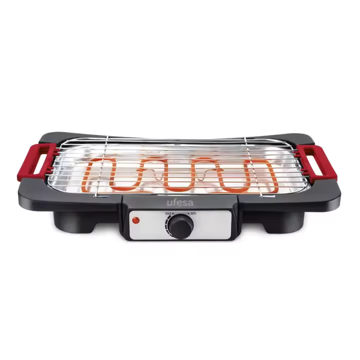Ufesa - Barbacoa eléctrica Rodeo Grill BB6020 de 2000 W para exterior y jardín, ideal para cocinar carne, pescado y verduras sin grasa, apta para lavavajillas - 1