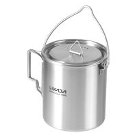 LIXADA Taza De Acero Inoxidable Portátil De 750ml Con Tapa Y Manija Plegable Para Camping Cocina Picnic Deportes Al Aire Libre - details 13