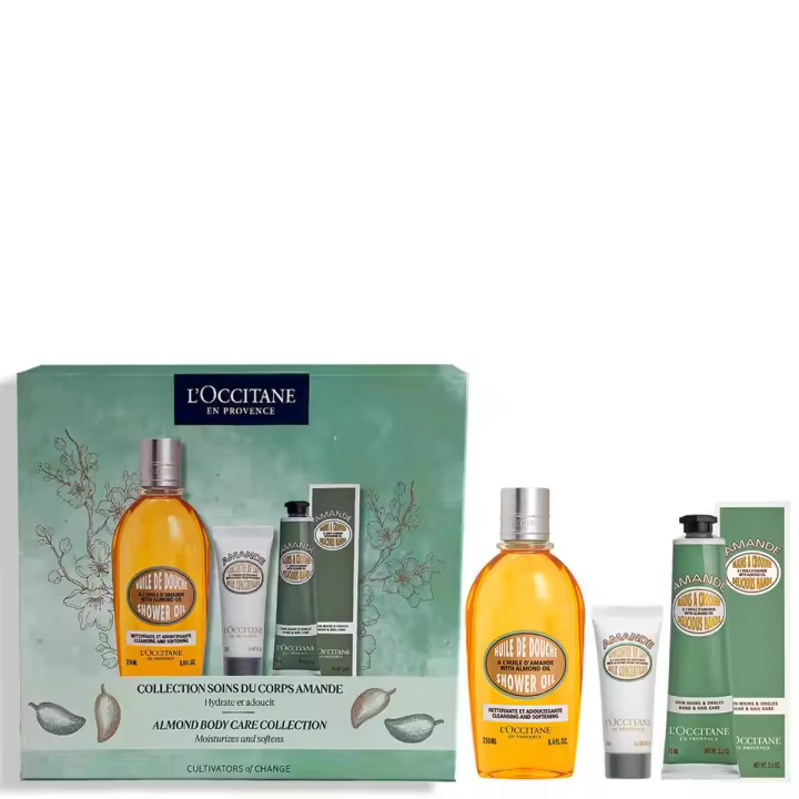 SET L'OCCITANE  ALMOND OIL 250ML+ CREAM 75M+MILK CONCENTRATE 20ML - 1