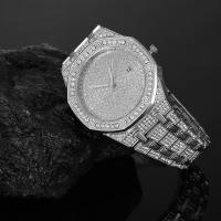 Reloj De Lujo Para Hombre En Oro Con Diamantes Estilo Hip Hop Moda Bling Bling Reloj De Cuarzo De Alta Calidad Con Seguro De Cierre Anillo - details 4