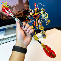 Bloques De Construcción HUIQIBAO Negro SunWuKong Guerriero Mecha Robot Figura De Acción MOC Juguetes De Construcción Para Niños Exhibición De Ciudad - details 6