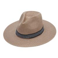 Sombrero De Paja Para Hombre Y Mujer Sombrero De Playa Jazz Panama Fedora Con Alas Anchas Protección Solar Para Viajes Y Ocio - details 6