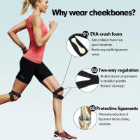 Manguito De Rodilla Elástico Con Protección Pressurizada 1PCS Para Baloncesto Tenis Ciclismo Soporte De Rodilla Con Almohadilla De Seguridad Para Adultos - details 2