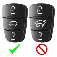Ociodual Botonera para Carcasa Llave de Mando 3 Botones Negro Compatible con Hyundai y Kia - details 4