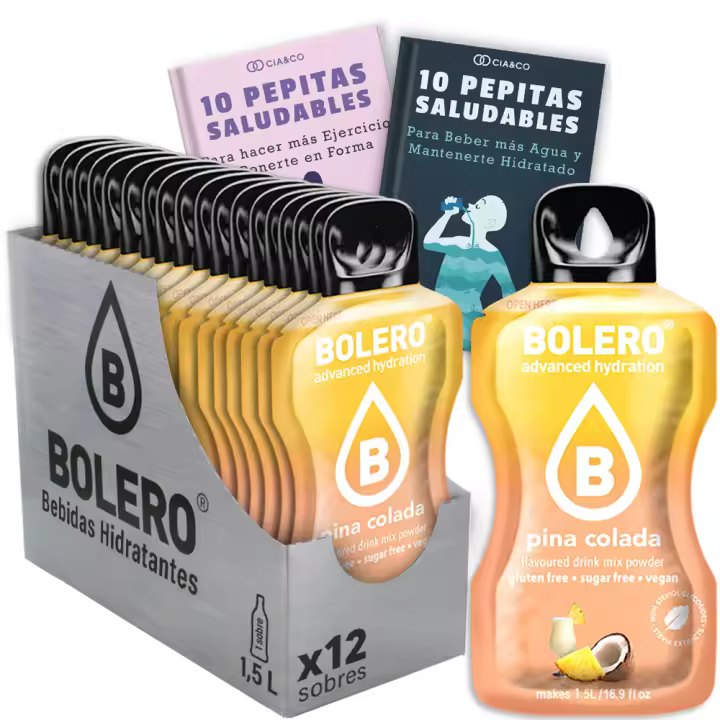 Bebida Bolero PINA COLADA  Hidratante Sin Azucar en sobres de 9grs  + Pepitas Saludables para una vida más sana by Cia&Co - 1