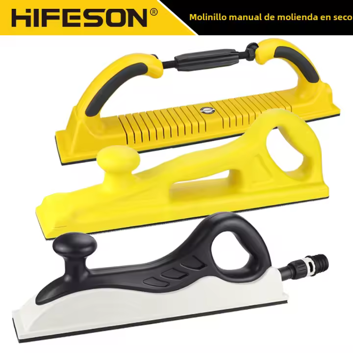 HIFESON Bloque De Lijado Manual 70x400mm Soporte De Papel De Lija Mecánico Para Trabajo De Madera Y Coche Herramienta Abrazadera De Mano - 1