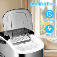 Máquina Automática de Hielo 15KG/24H con Auto-Limpieza, Tamaño de Cubitos Ajustable (25/22mm) para Hogar, Bar, Oficina o Restaurante - Fabricadora Portátil Eléctrica Estilo Bala, Incluye Paleta y Manual - details 1