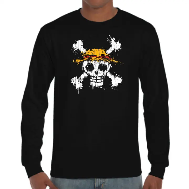 The Fan Tee Camiseta Manga larga de HOMBRE One Piece Luffy Monkey Zoro Nami 093 - 1