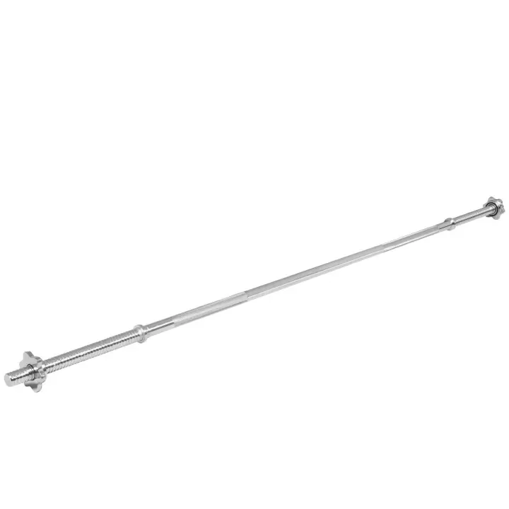 OZIO FITNESS Barra Musculación 1,65 m Ø 30 mm 9 kg con 2 Cierres de Estrella Aguanta 300 kg - 1