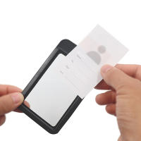 Porta Tarjetas Retráctil De Alta Gama En Negro 3 Piezas/Opciional Soporte Para Comedor Estudiantil Organizador De Tarjetas - details 5